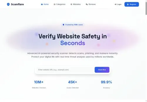 scamflare.com screenshot