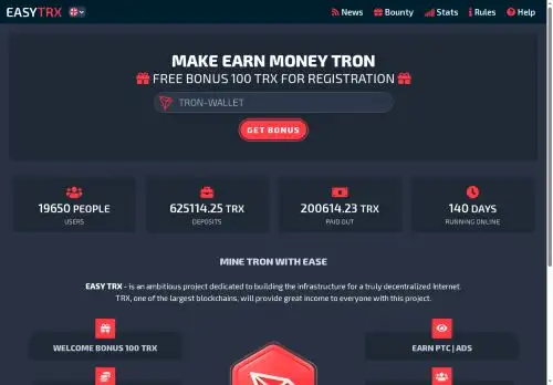 easytrx.net screenshot