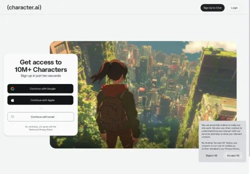 character.ai screenshot