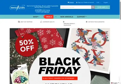 fabricsncrafts.ca screenshot