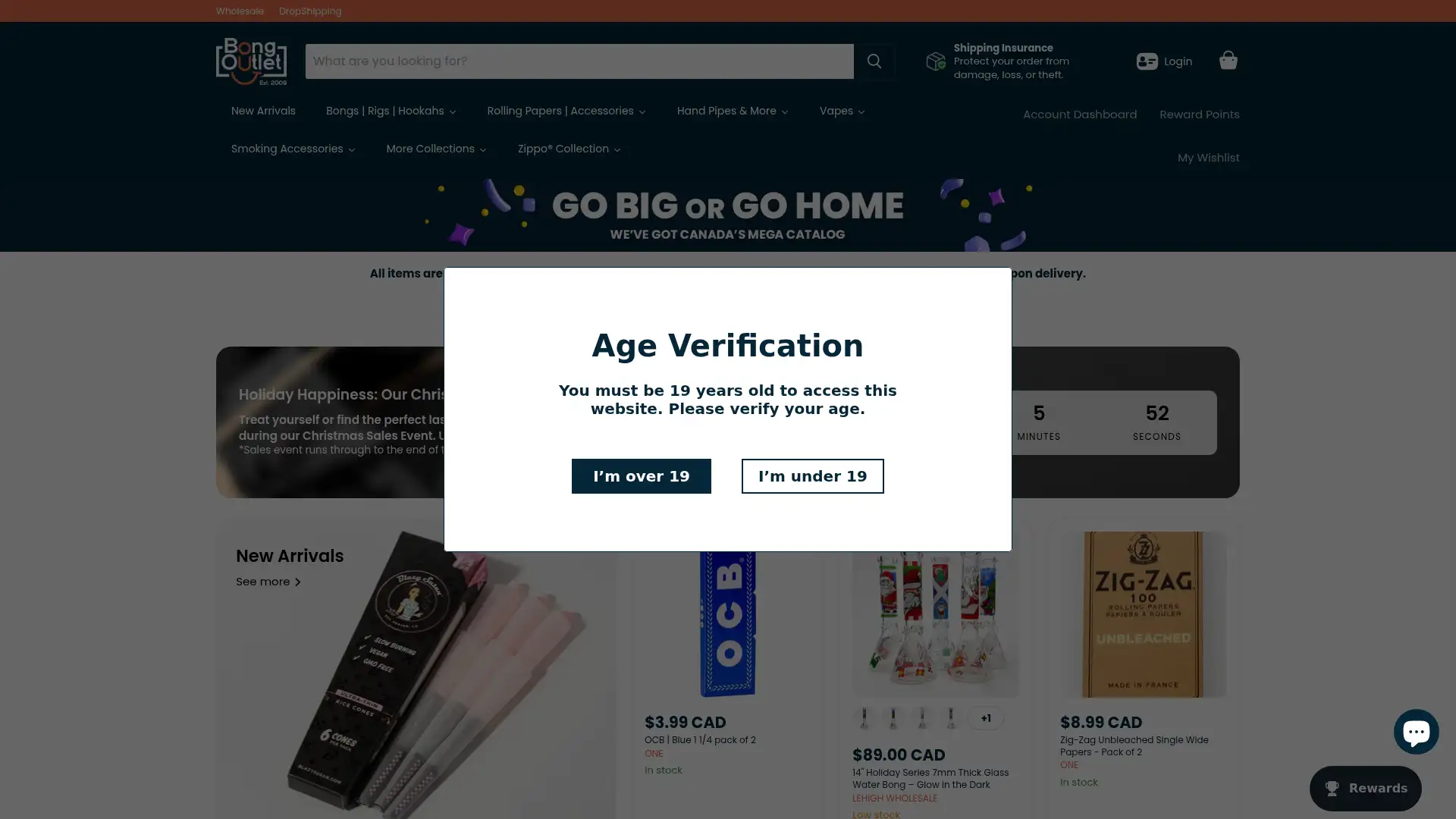 bongoutlet.ca screenshot