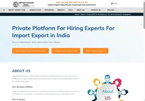 importexportindia.org screenshot