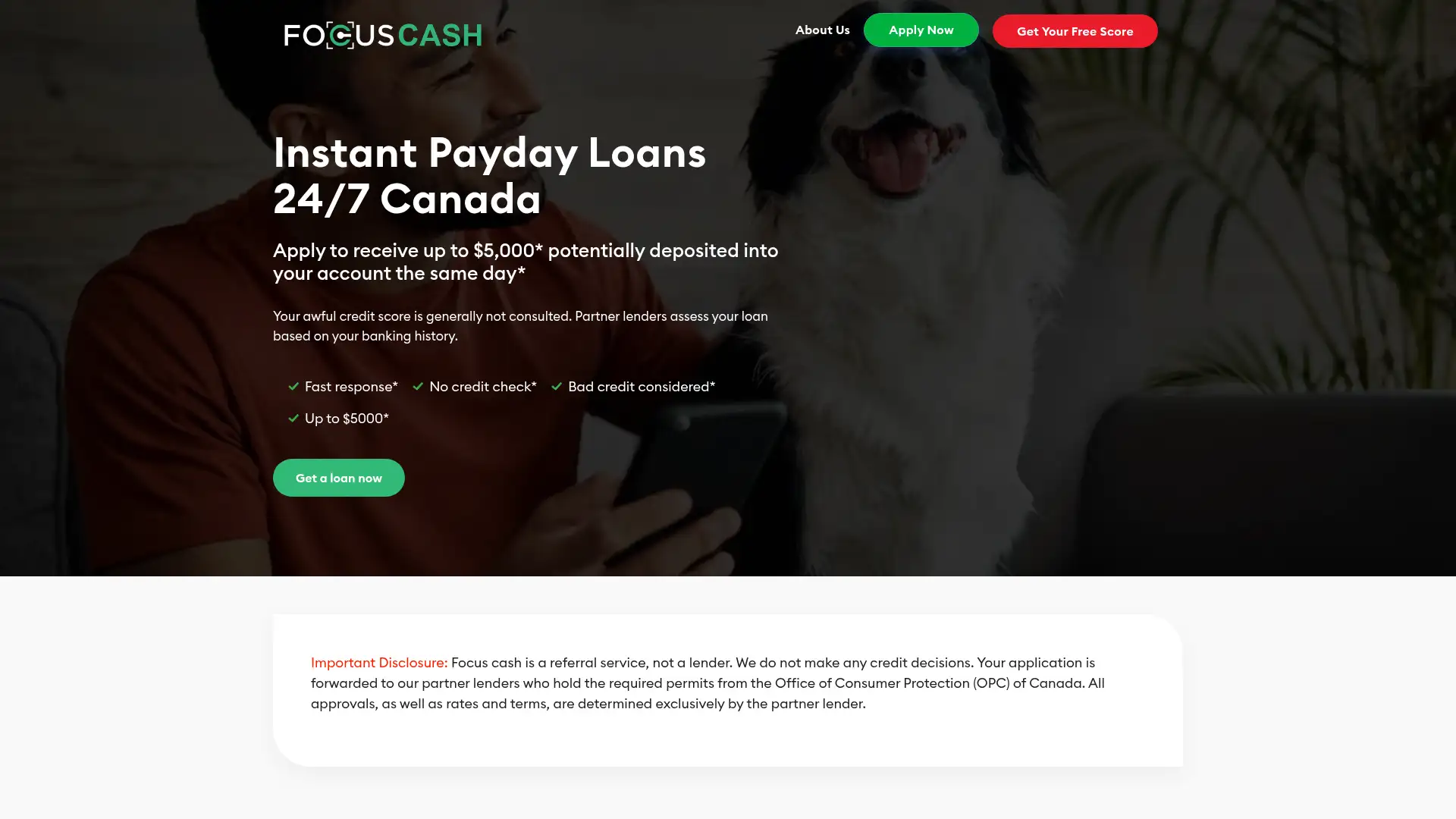 focuscash.ca screenshot