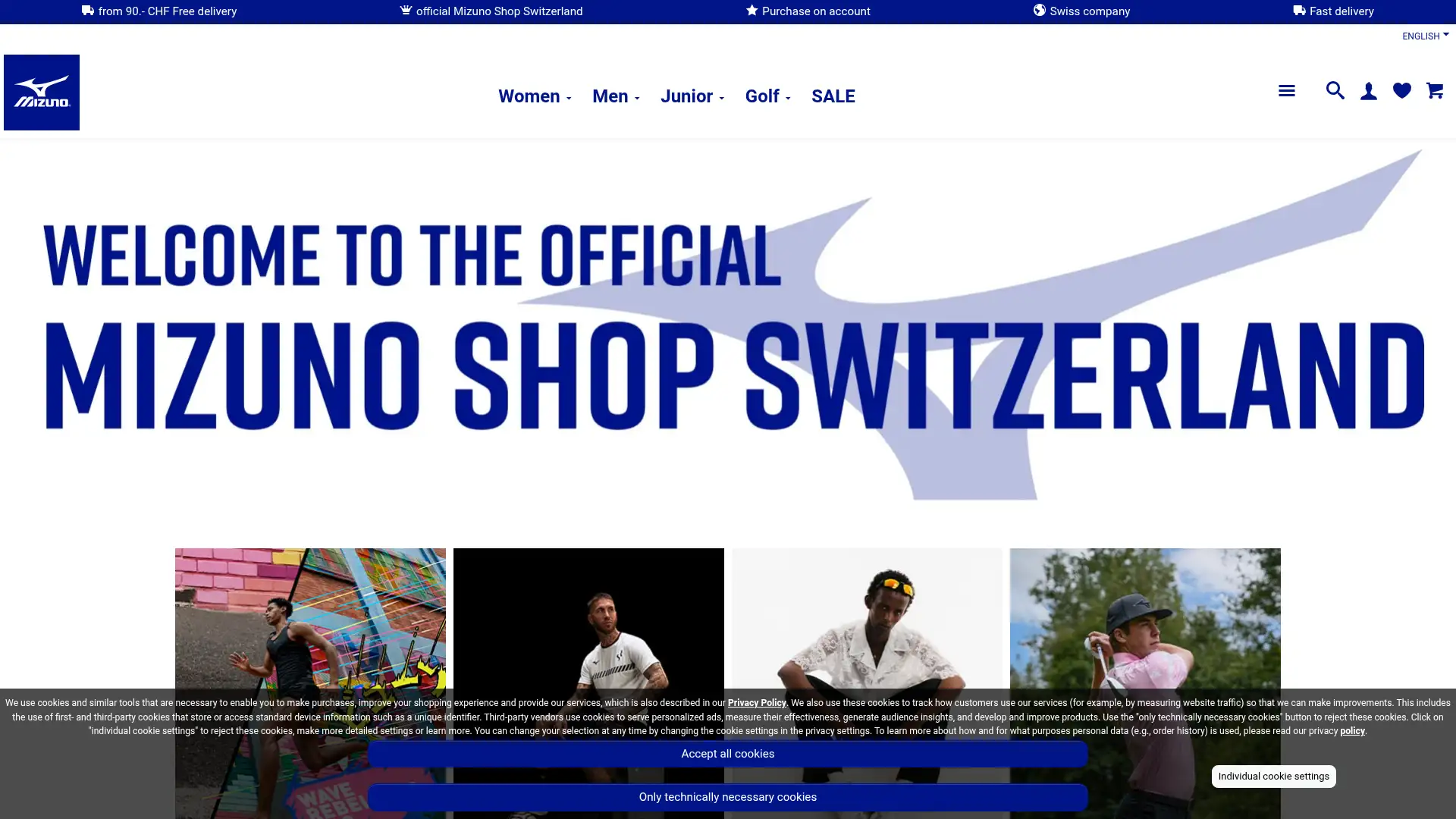 mizunoshop.ch screenshot