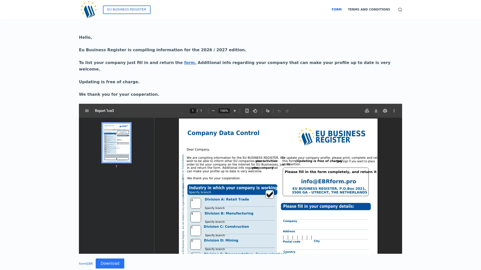ebrform.pro screenshot