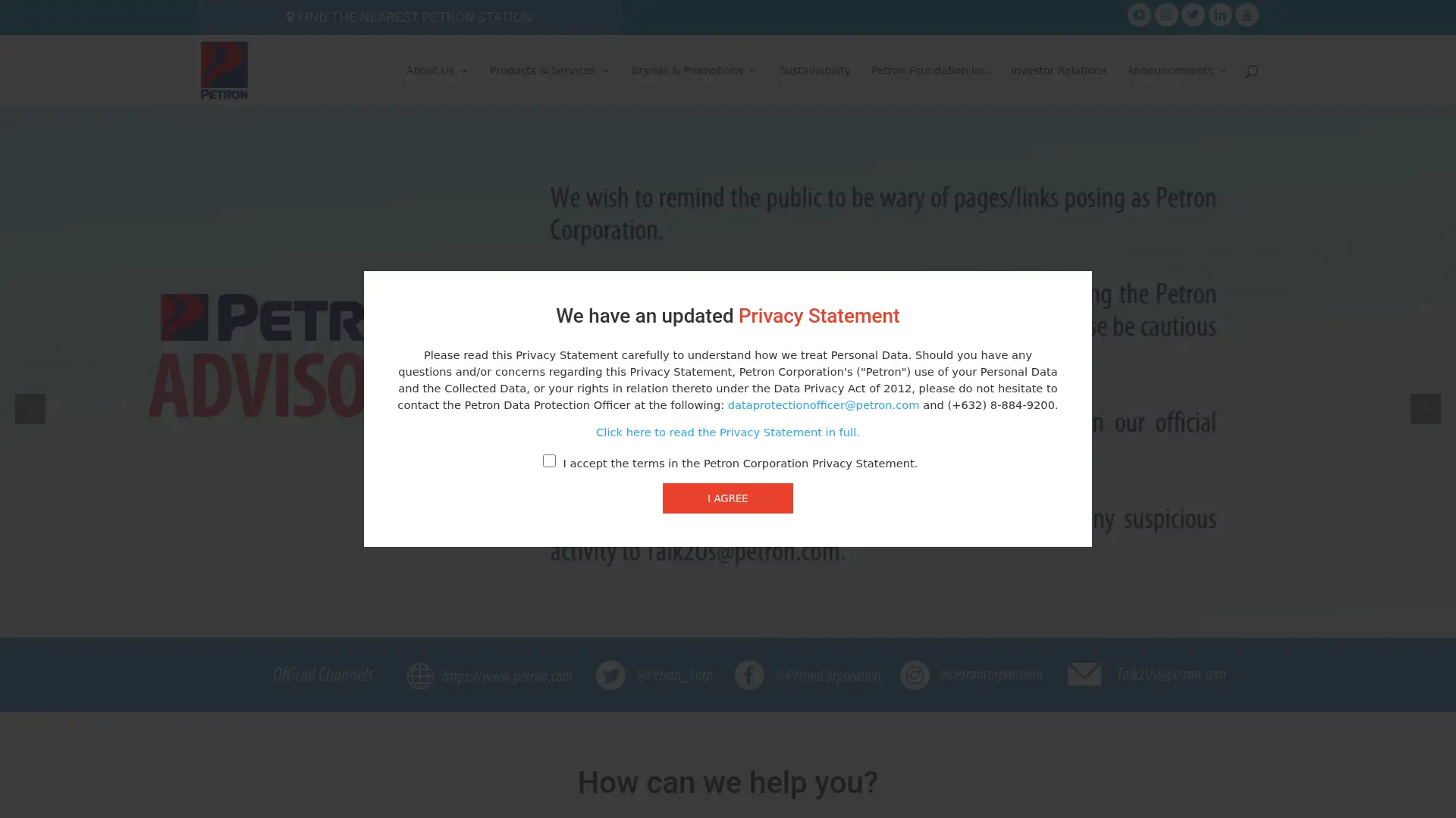 petron.com screenshot