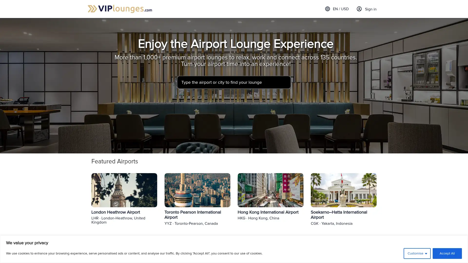 viplounges.com screenshot