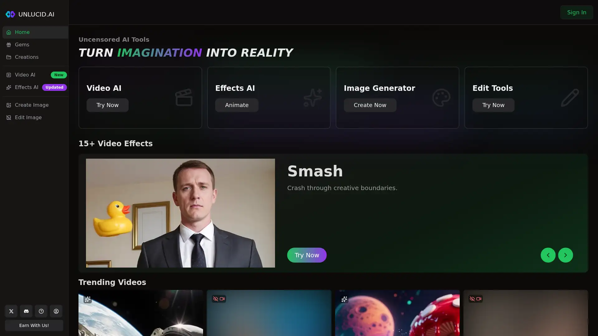 unlucid.ai screenshot