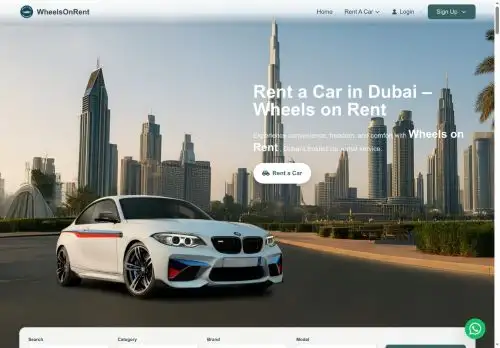 wheelsonrent.ae screenshot