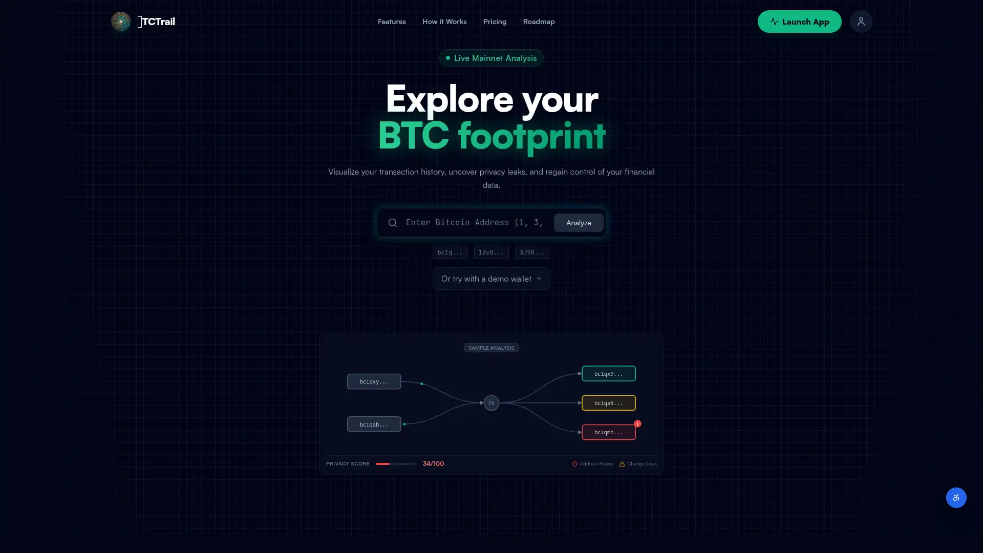 btctrail.space screenshot