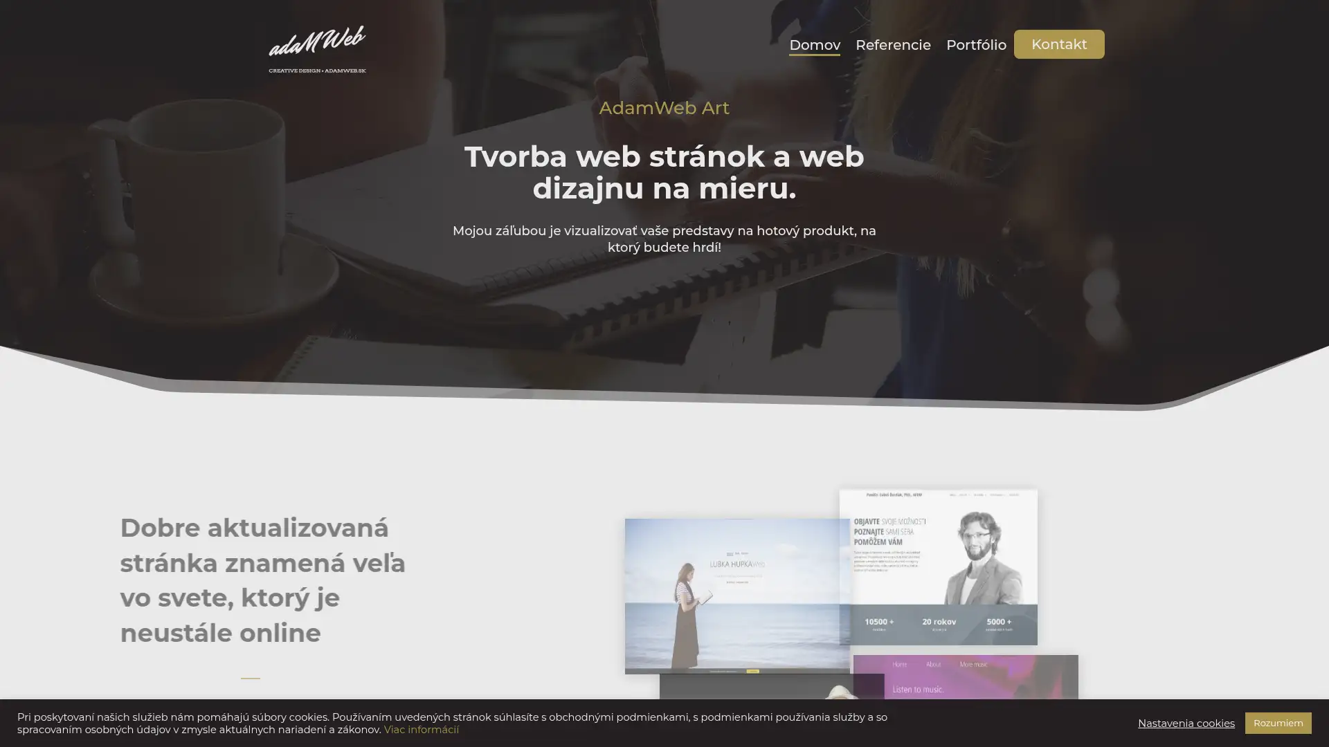adamweb.sk screenshot