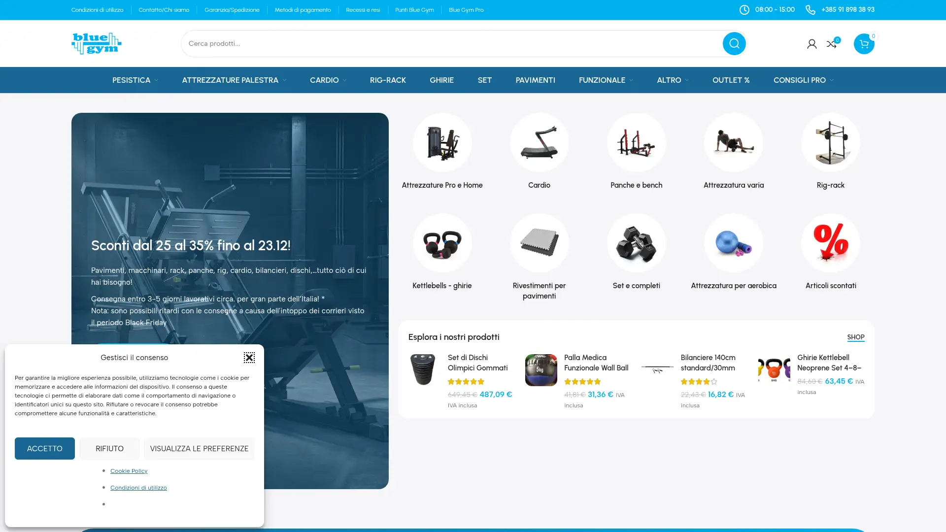 bluegym.it screenshot