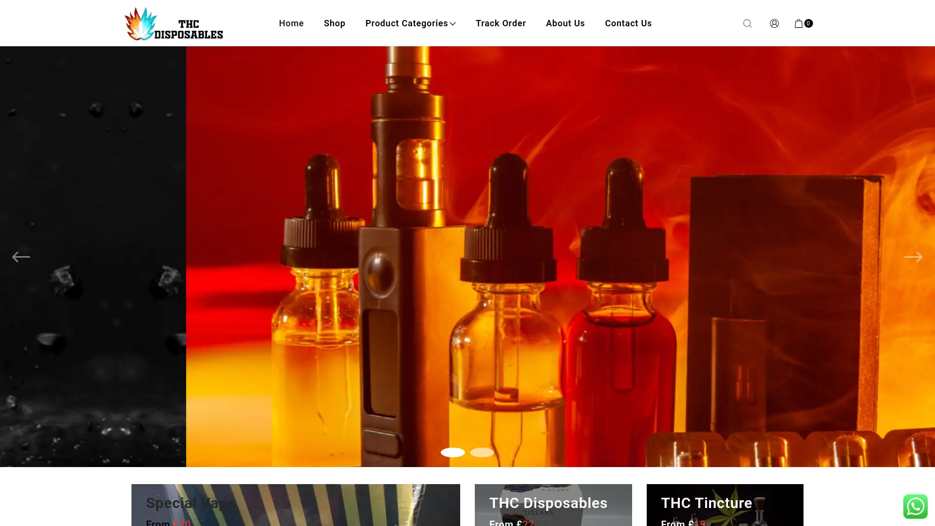 thcdisposables.co.uk screenshot