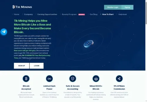tikmining.com screenshot