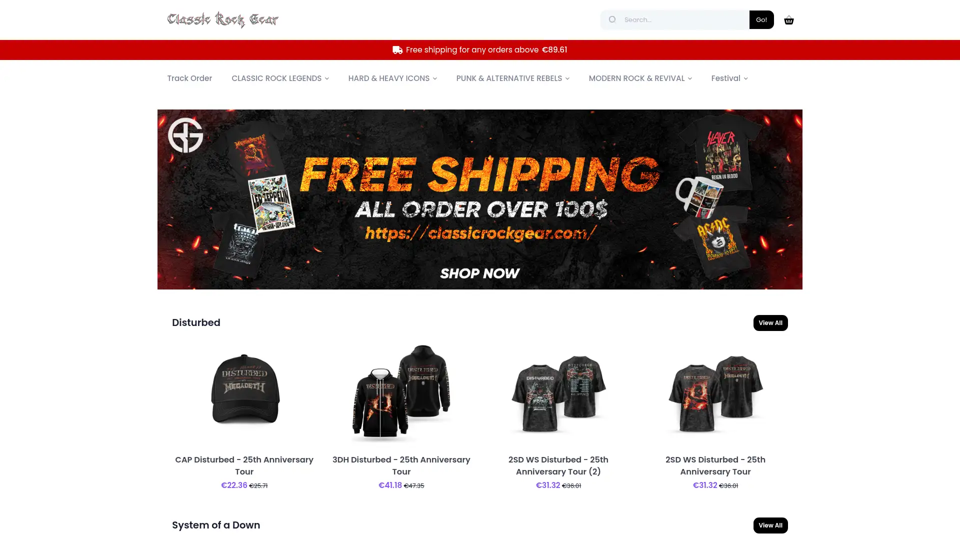 classicrockgear.com screenshot