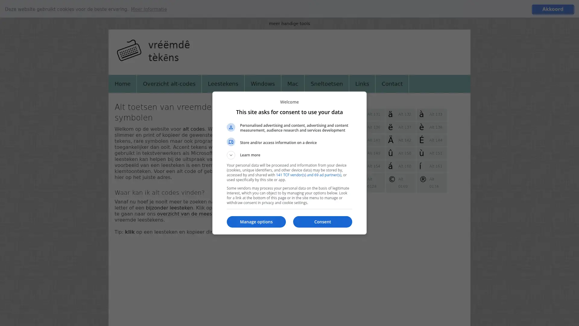 vreemdetekens.nl screenshot