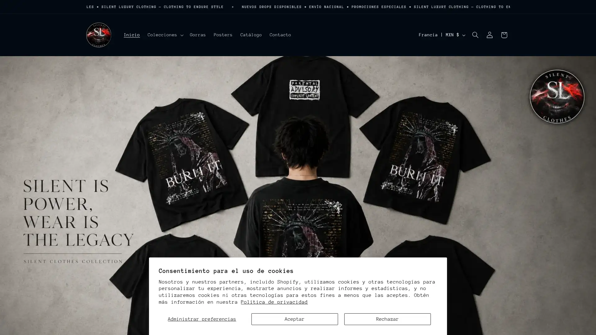 silentluxuryclothes.com screenshot