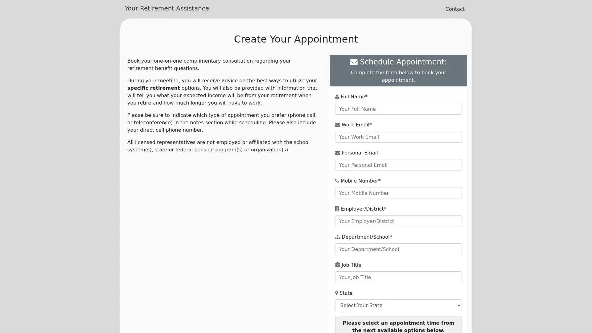 yourretirementassistance.com screenshot