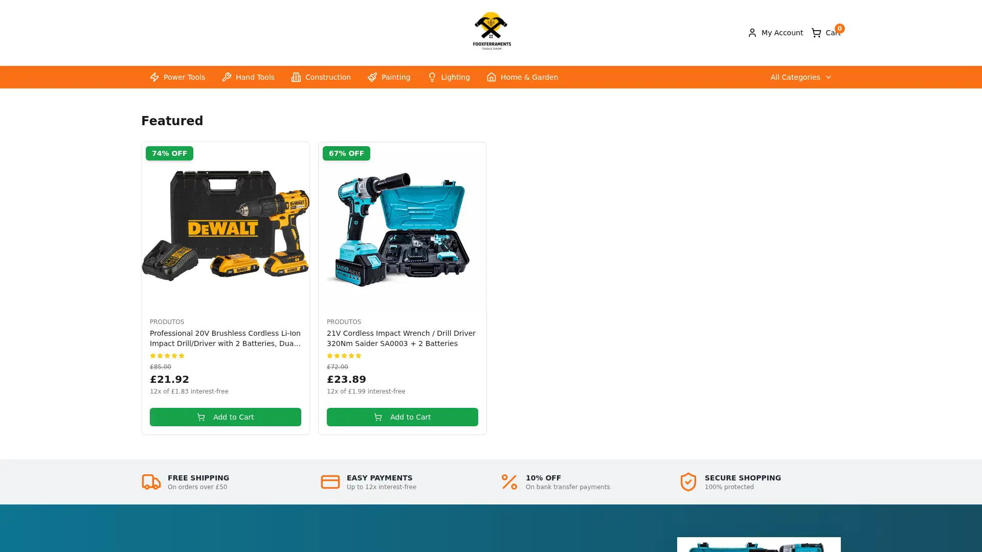 fooxferraments.shop screenshot