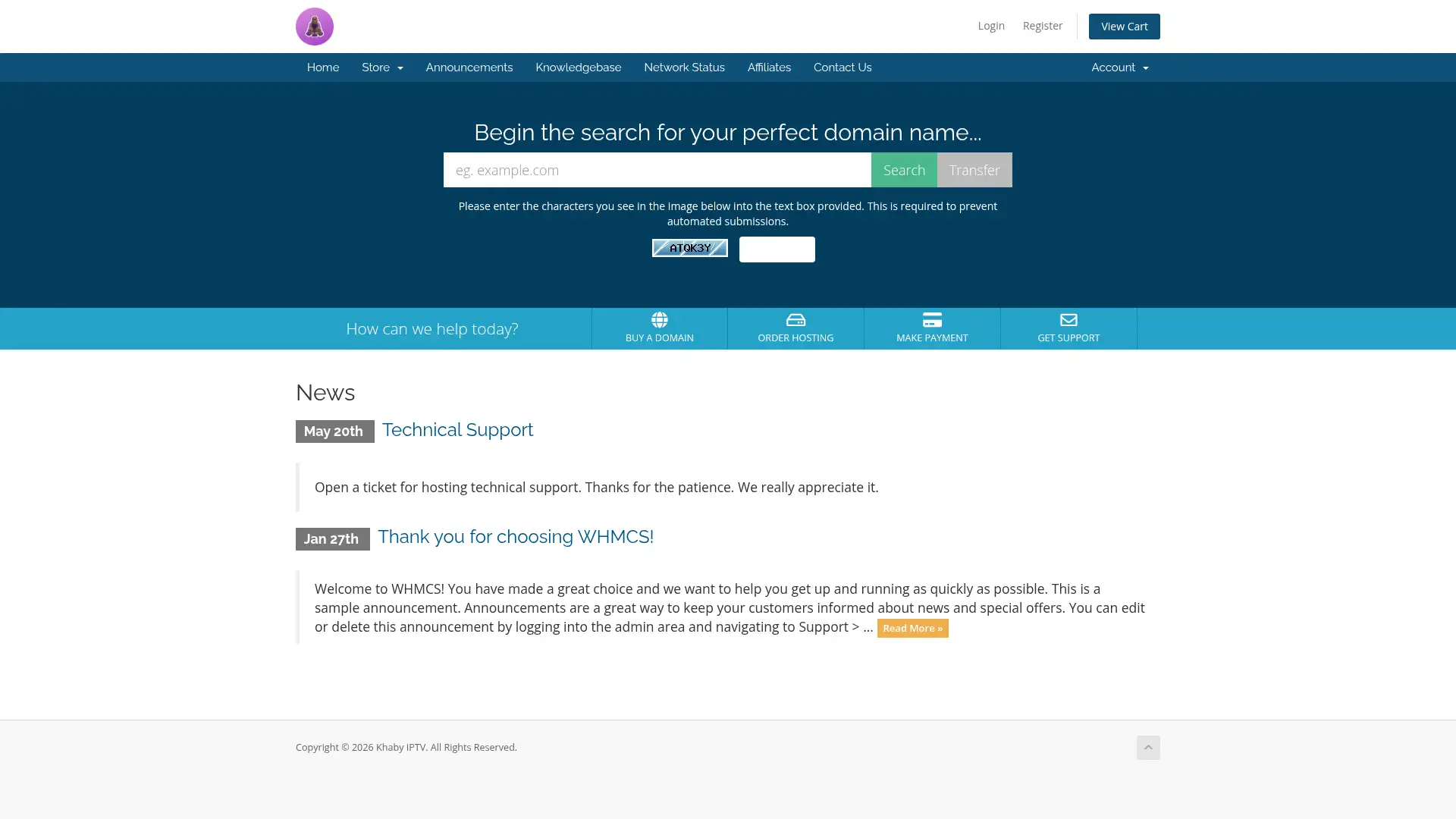 khabyhosting.com screenshot