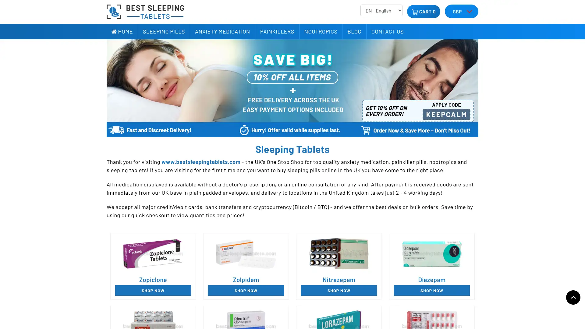 bestsleepingtablets.com screenshot