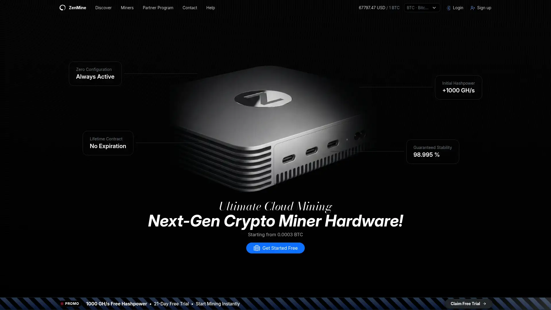 zenmine.io screenshot