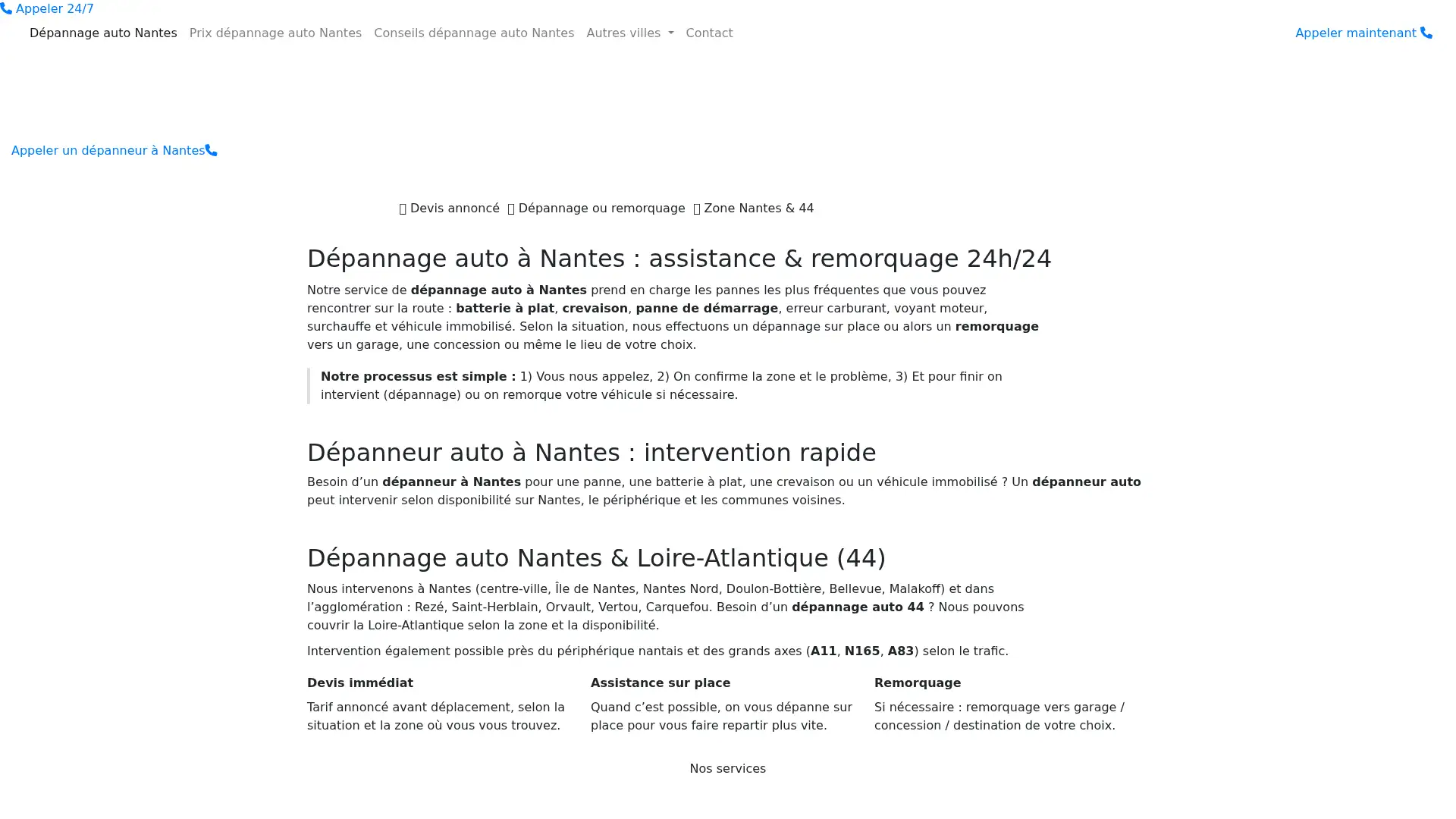 depannagenantes.fr screenshot