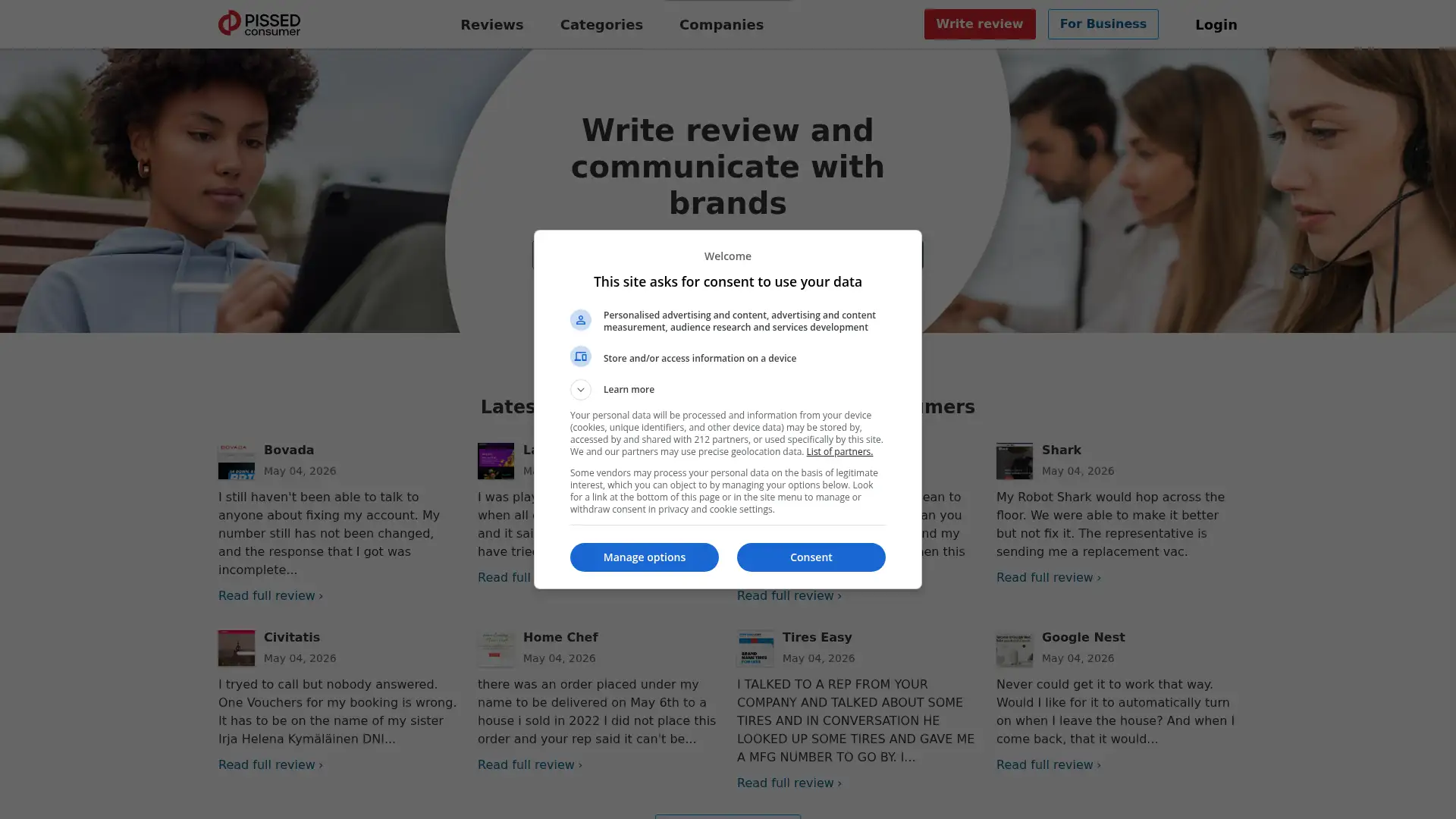 pissedconsumer.com screenshot