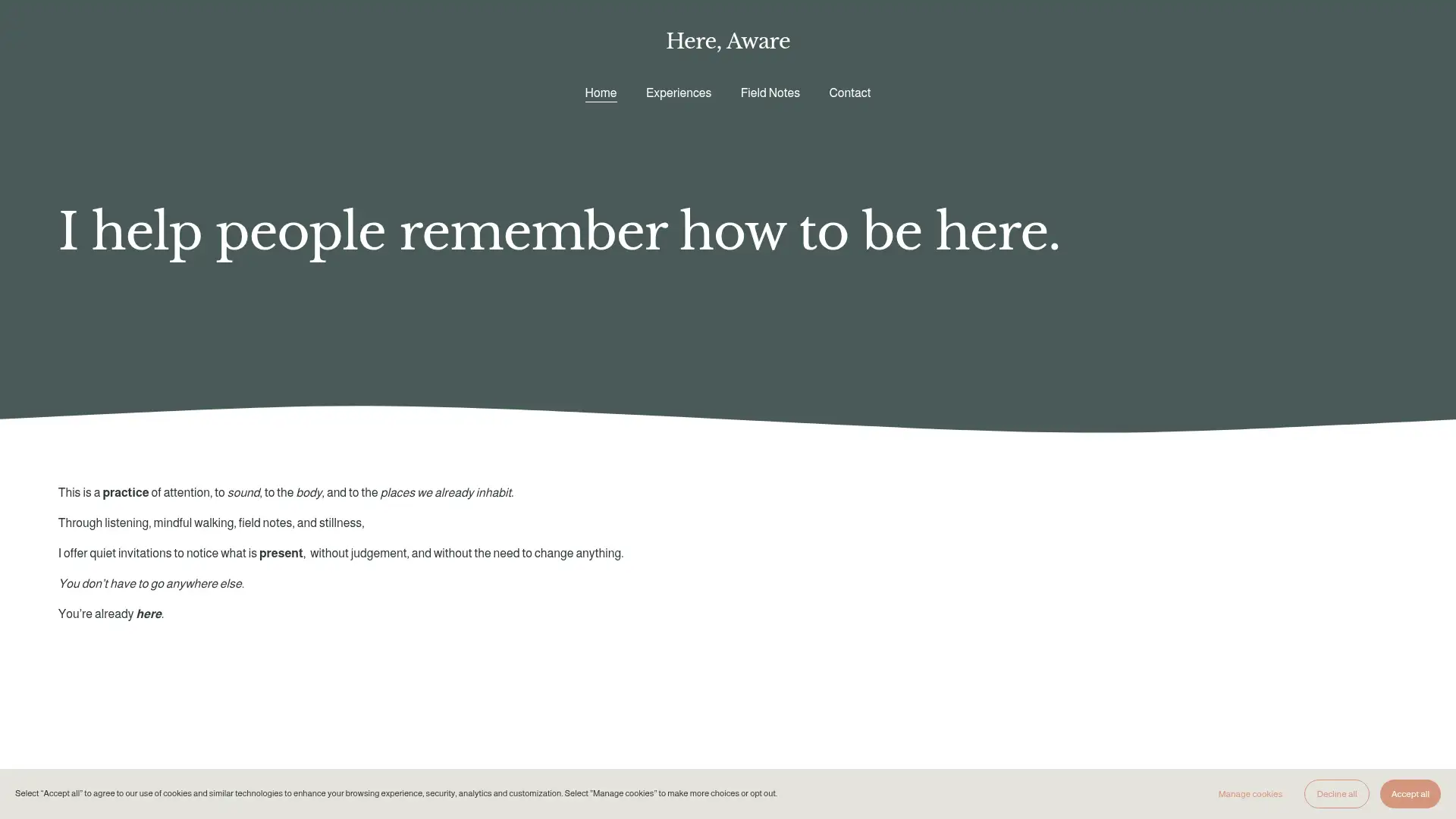 hereaware.com screenshot