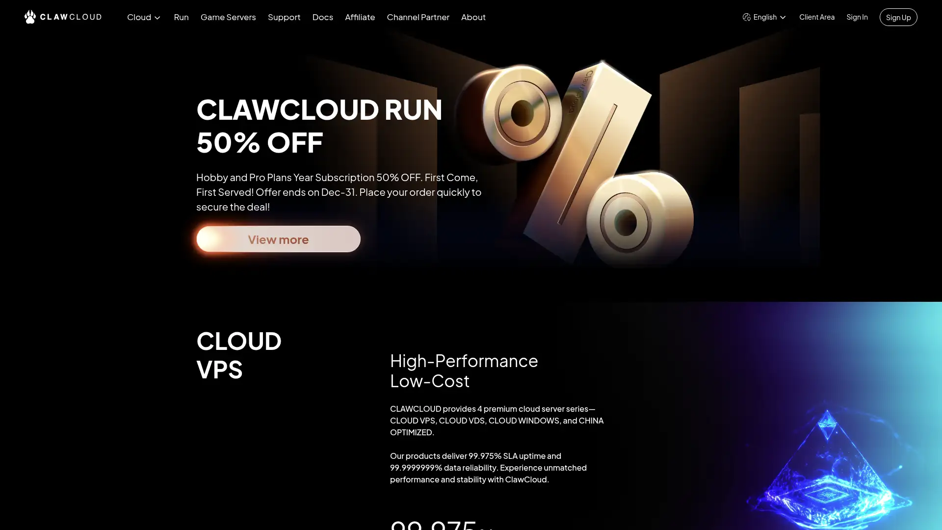 claw.cloud screenshot