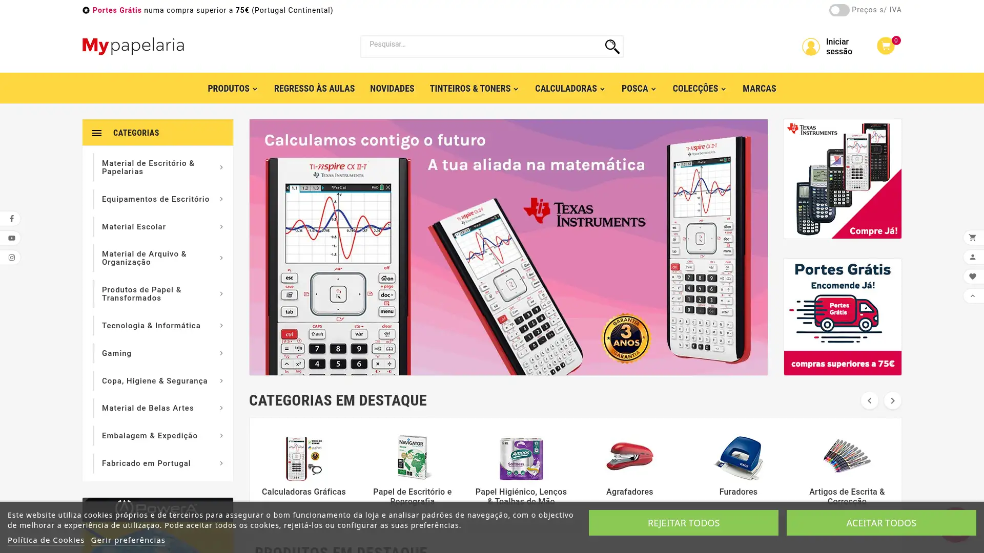 mypapelaria.pt screenshot