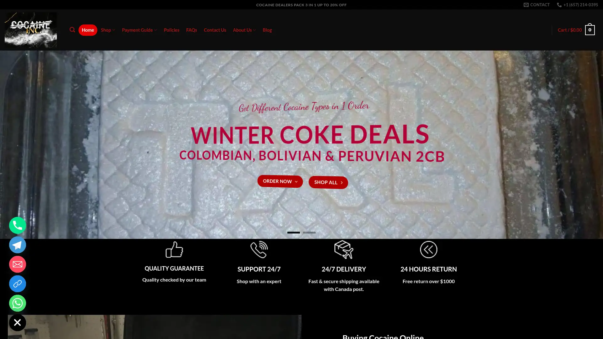 buyingcocaineonlinecanada.com screenshot