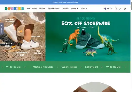 duckiesshoes.com screenshot