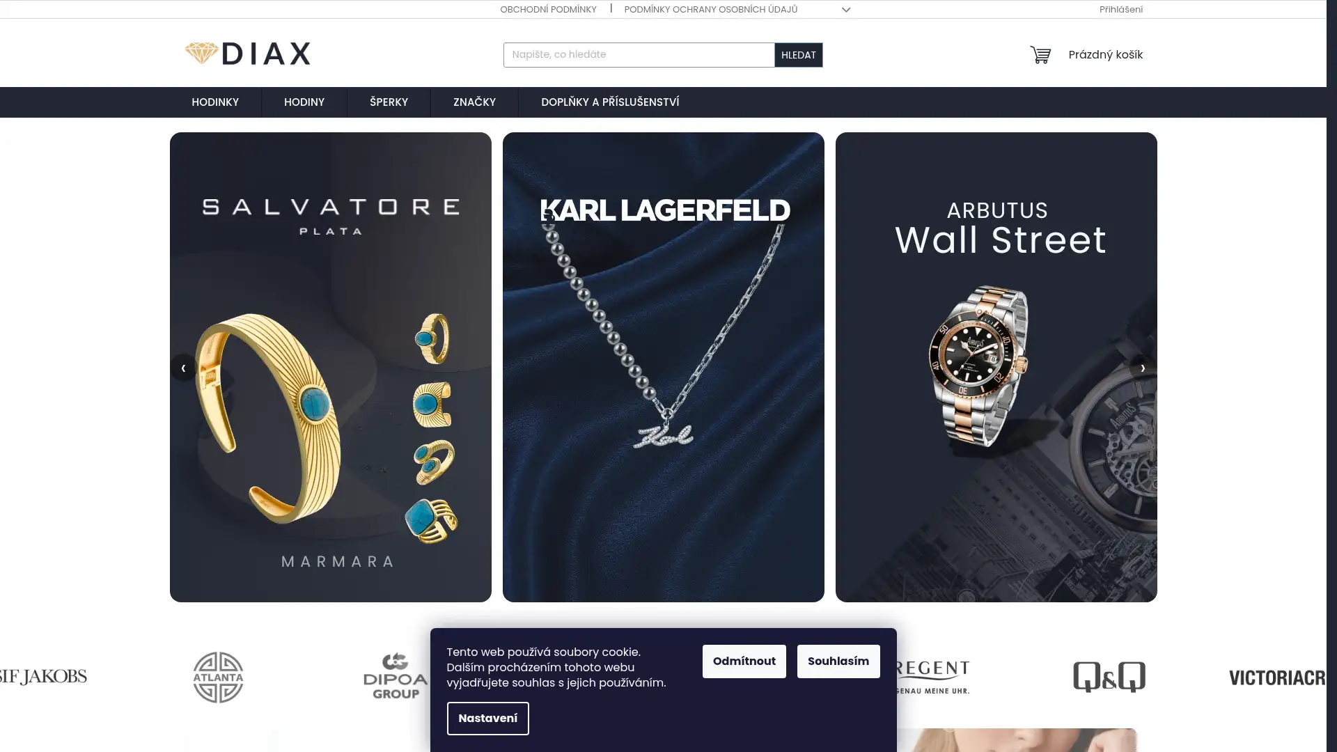 hodinky-hodiny.cz screenshot