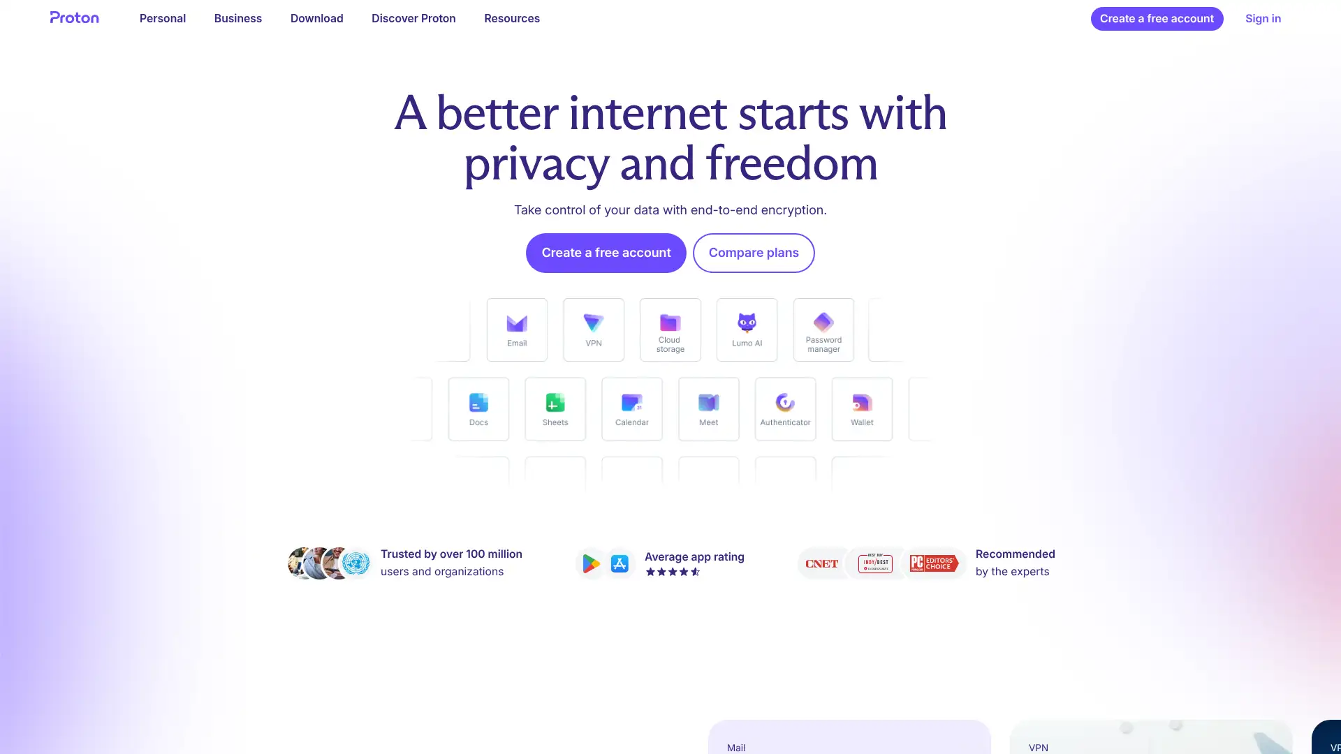proton.me screenshot