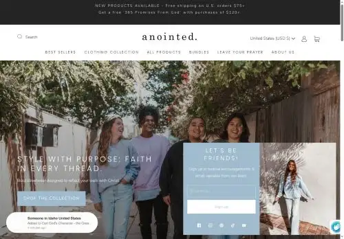 anointed.la screenshot