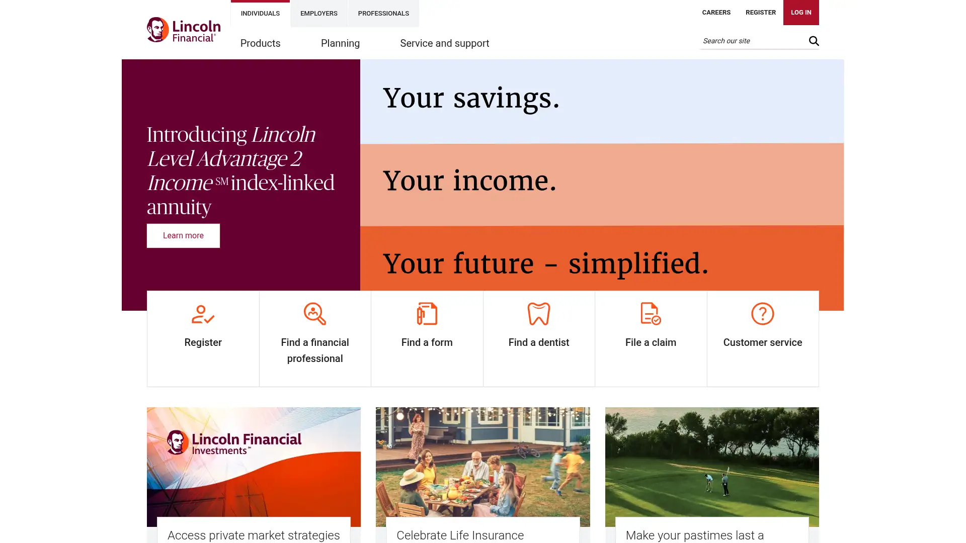 lincolnfinancial.com screenshot