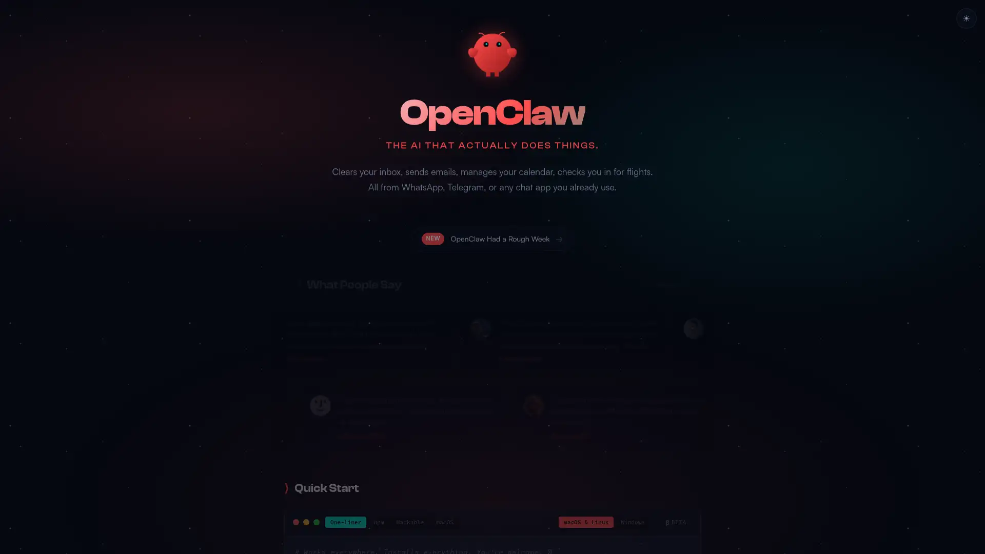 openclaw.ai screenshot