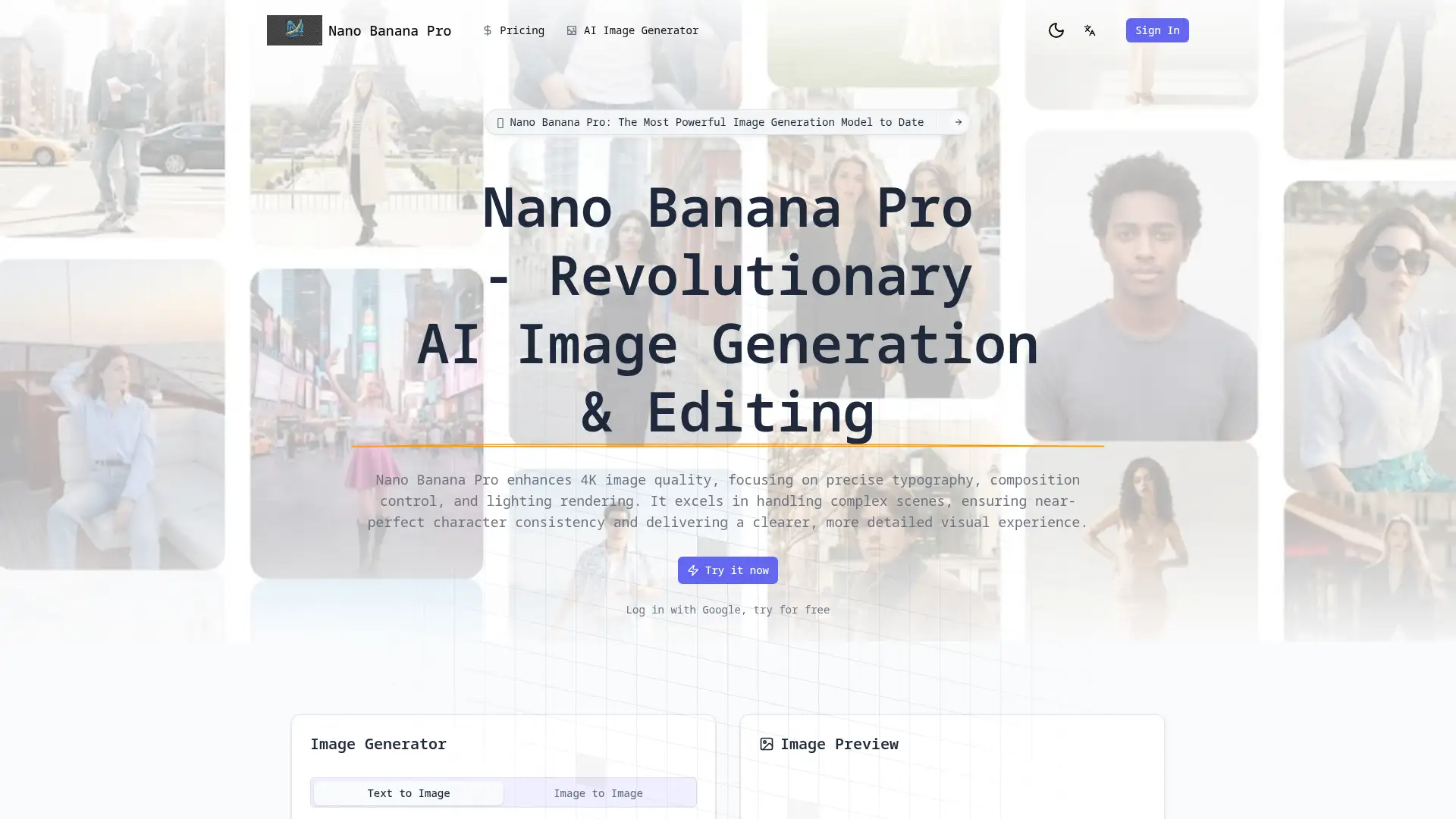 nanobananapro.website screenshot