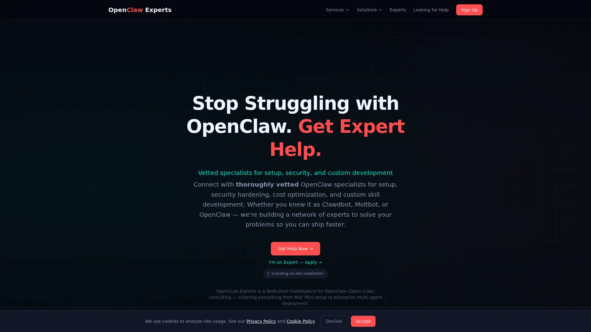 openclawexperts.io screenshot