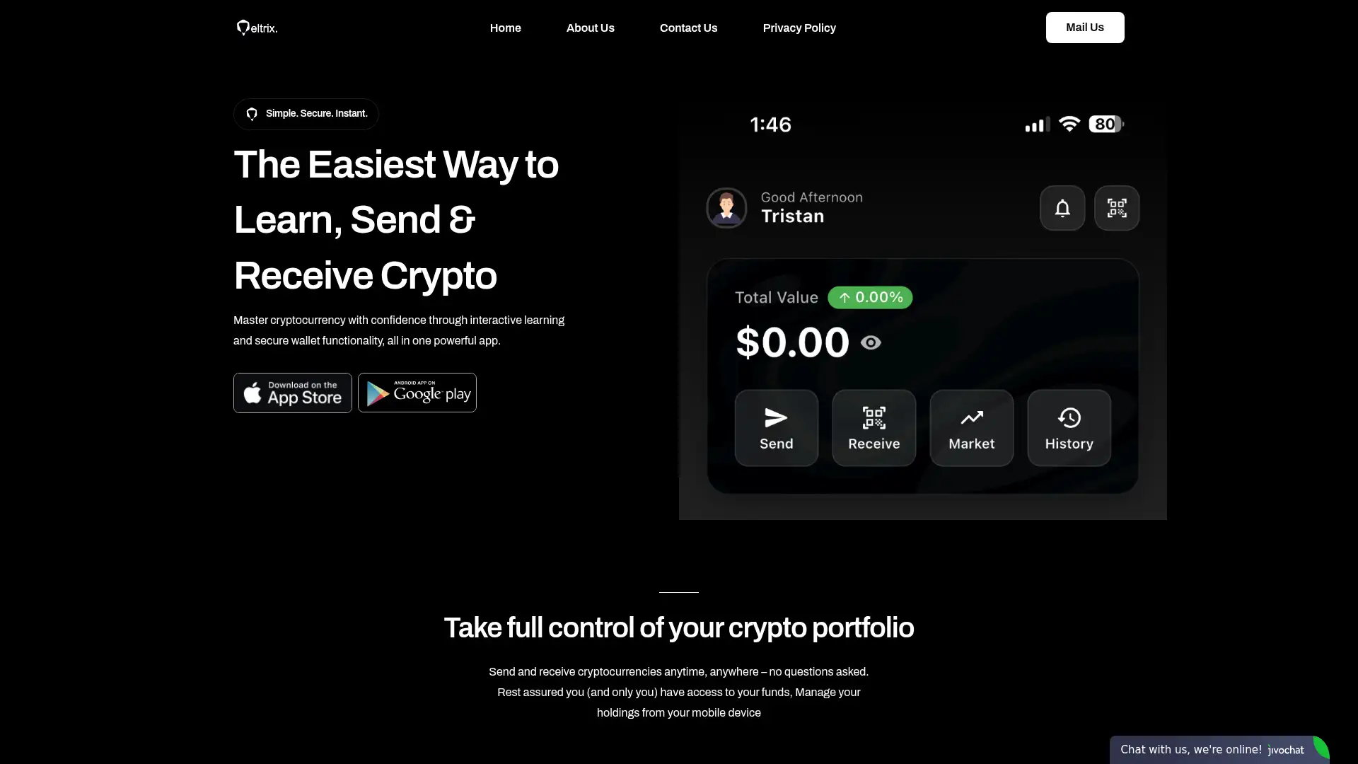 veltrixwallet.co screenshot