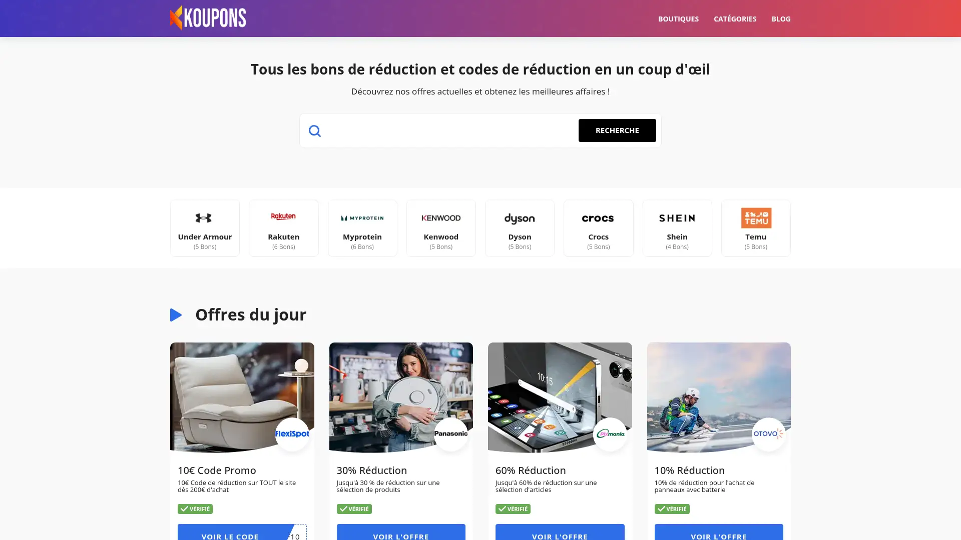 koupons.fr screenshot