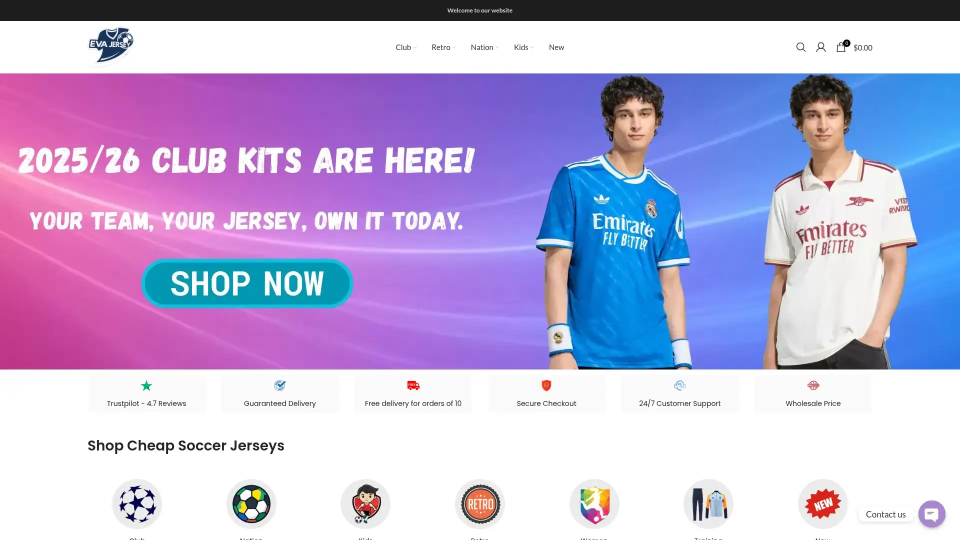 evajersey.com screenshot