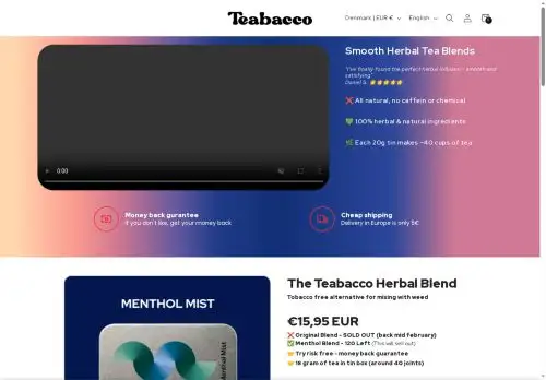 teabacco.store screenshot