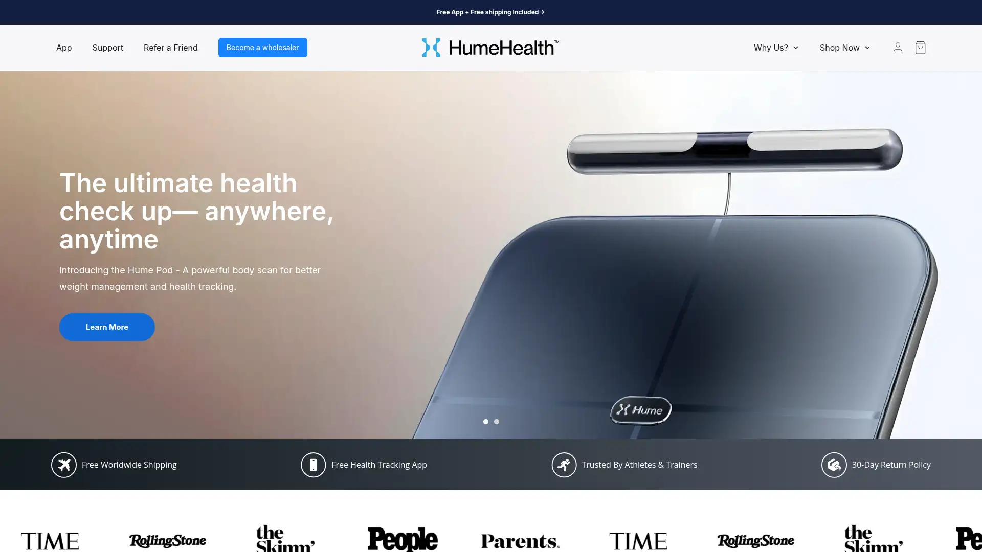 humehealth.com screenshot