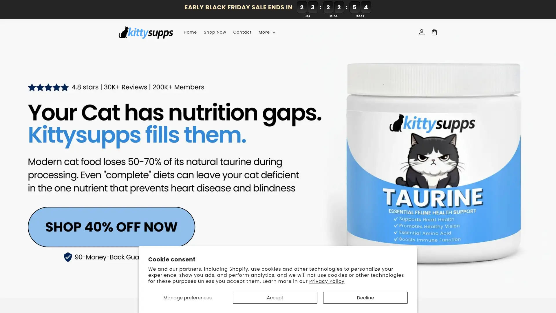 kittysupps.com screenshot