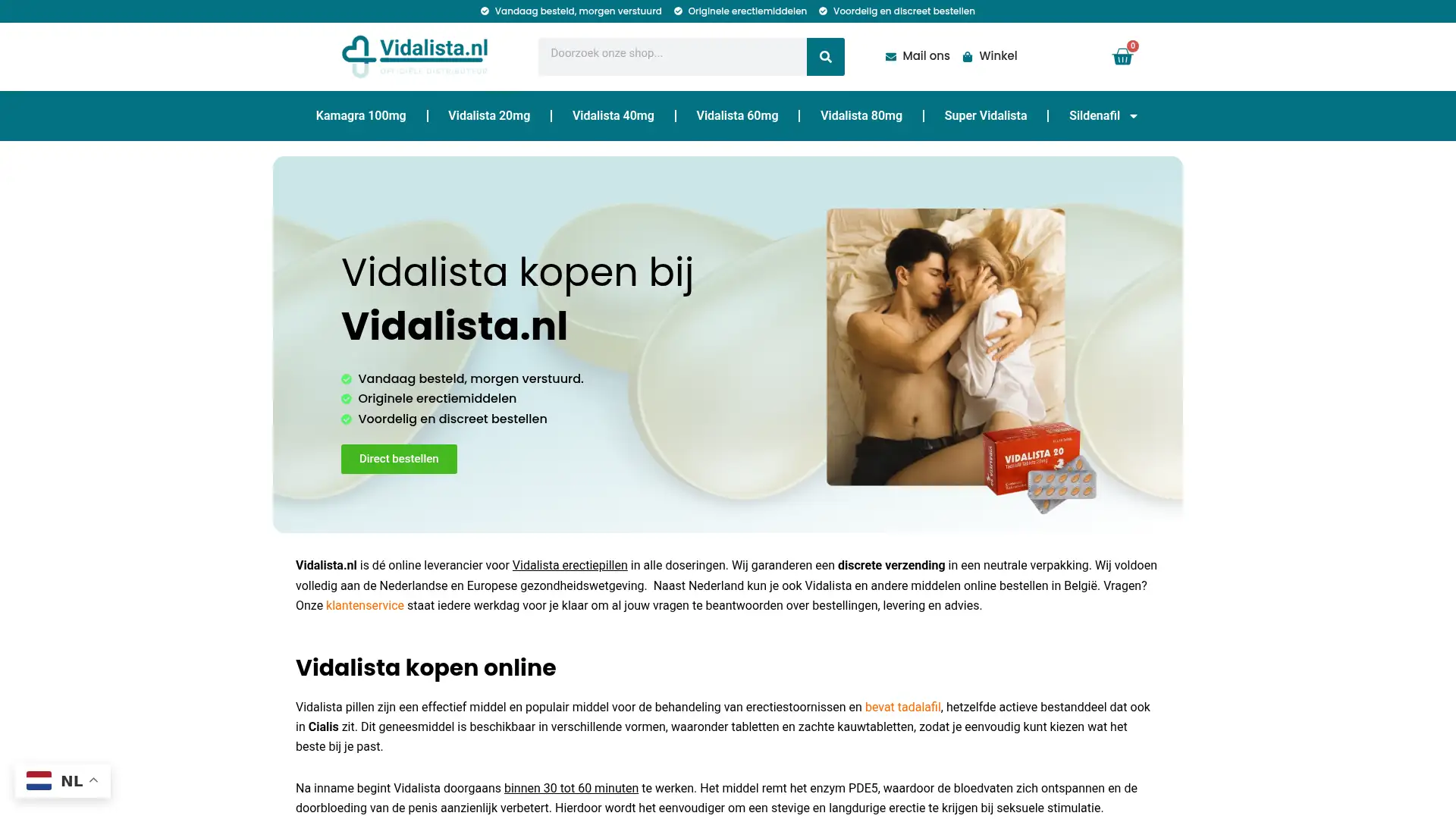 vidalista.nl screenshot