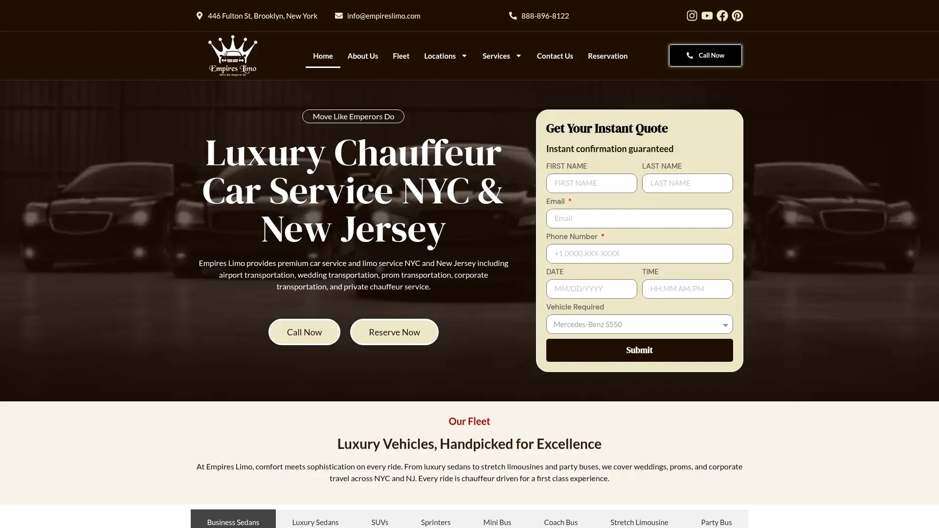 empireslimo.com screenshot