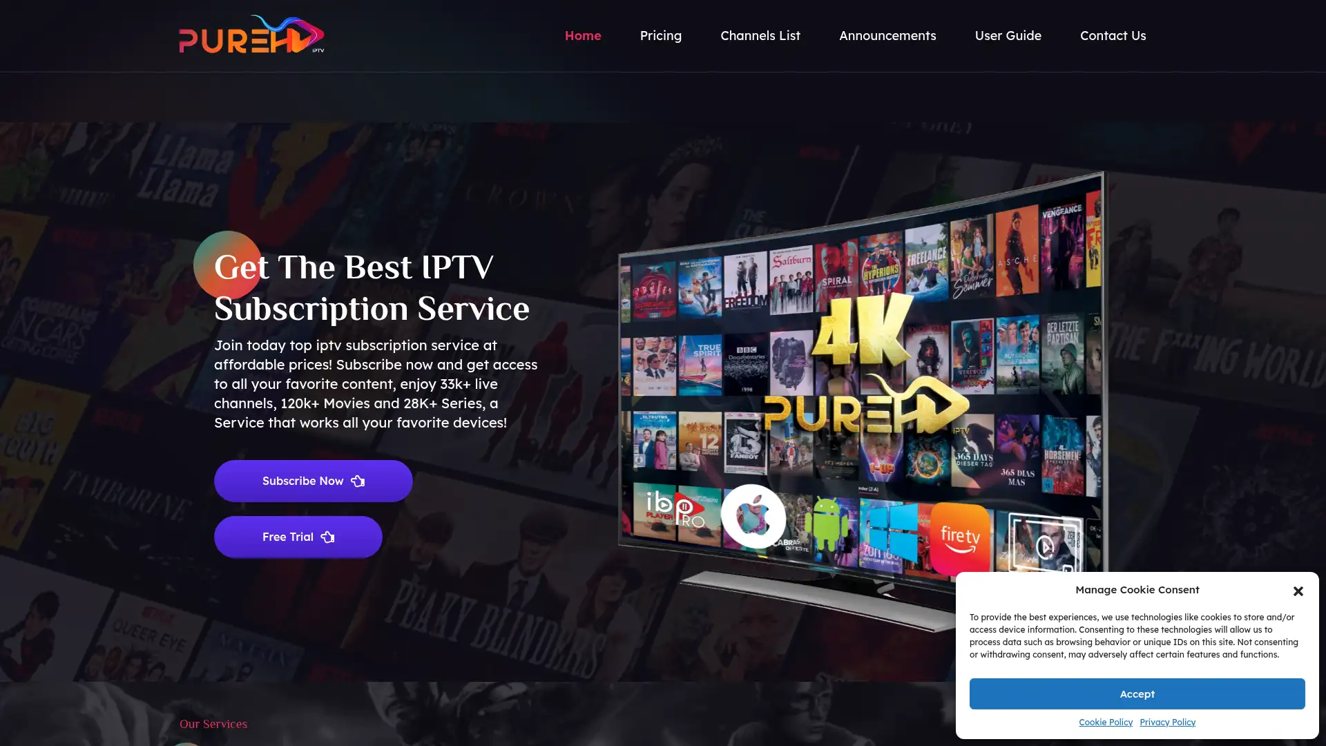 purehdservice.com screenshot