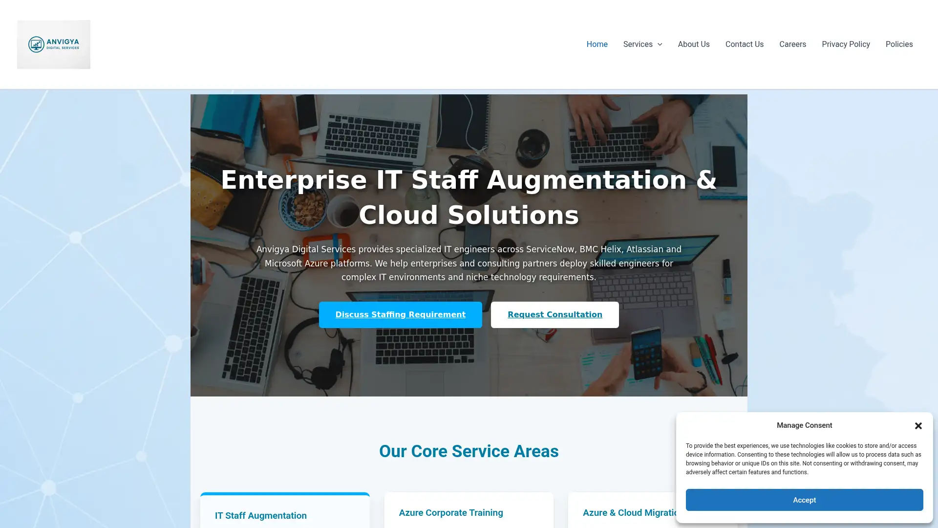 anvigyadigitalservices.in screenshot